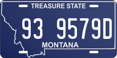 MT license plate 939579D