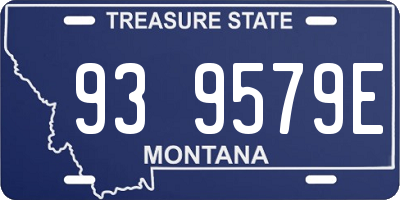 MT license plate 939579E