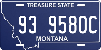 MT license plate 939580C
