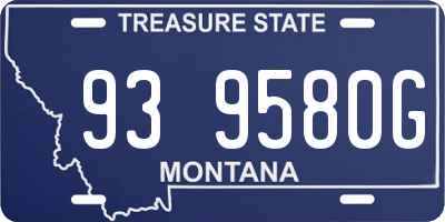 MT license plate 939580G