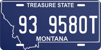 MT license plate 939580T