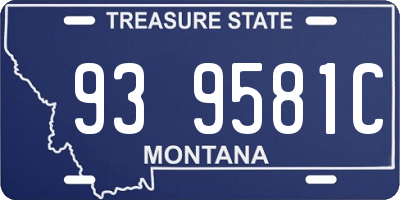 MT license plate 939581C