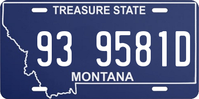 MT license plate 939581D