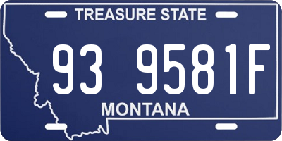 MT license plate 939581F