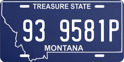 MT license plate 939581P