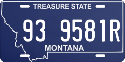 MT license plate 939581R