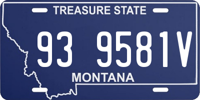 MT license plate 939581V
