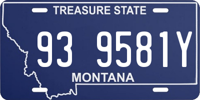 MT license plate 939581Y