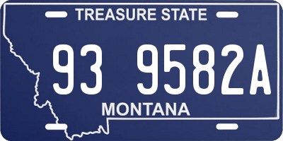 MT license plate 939582A
