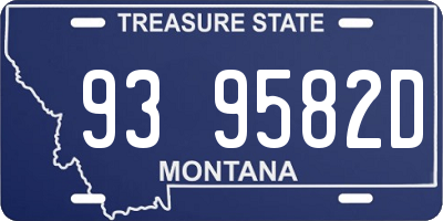 MT license plate 939582D