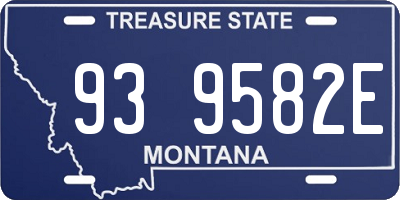 MT license plate 939582E