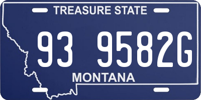 MT license plate 939582G