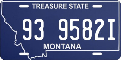 MT license plate 939582I