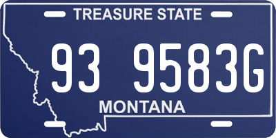 MT license plate 939583G