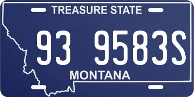MT license plate 939583S