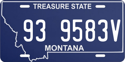 MT license plate 939583V
