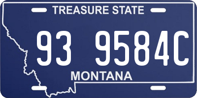MT license plate 939584C
