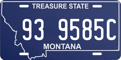 MT license plate 939585C