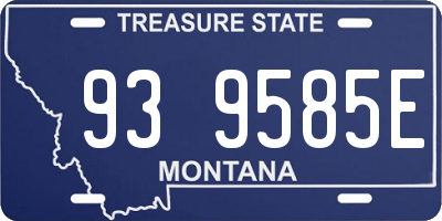 MT license plate 939585E