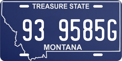 MT license plate 939585G