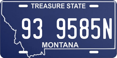 MT license plate 939585N