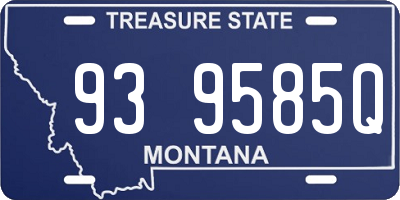MT license plate 939585Q