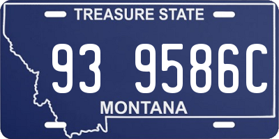 MT license plate 939586C