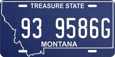 MT license plate 939586G