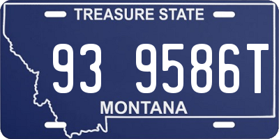 MT license plate 939586T