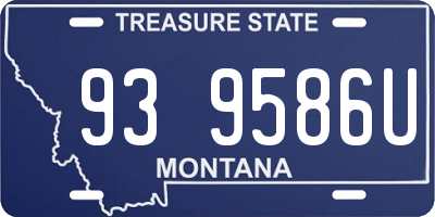 MT license plate 939586U