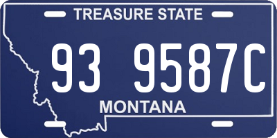 MT license plate 939587C