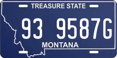 MT license plate 939587G