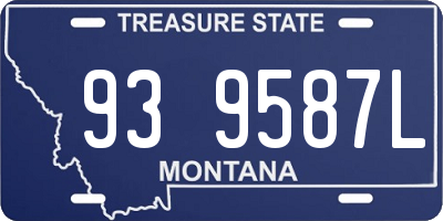 MT license plate 939587L