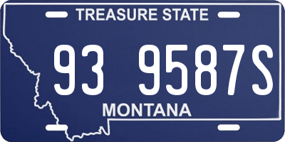MT license plate 939587S
