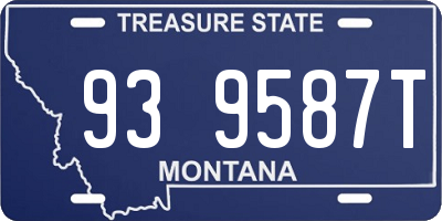 MT license plate 939587T