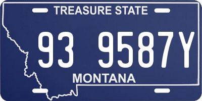 MT license plate 939587Y