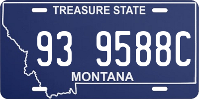 MT license plate 939588C