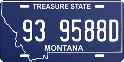 MT license plate 939588D