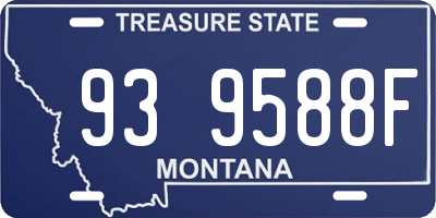 MT license plate 939588F