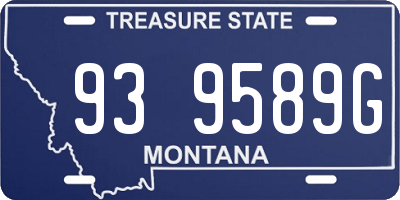 MT license plate 939589G