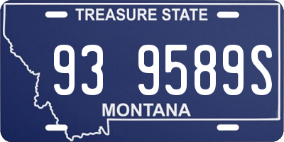 MT license plate 939589S