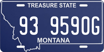 MT license plate 939590G