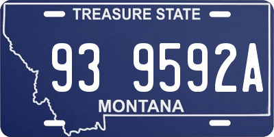 MT license plate 939592A