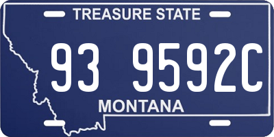 MT license plate 939592C