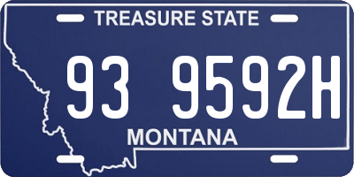 MT license plate 939592H
