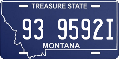 MT license plate 939592I