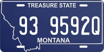 MT license plate 939592Q