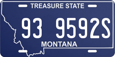 MT license plate 939592S