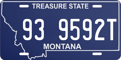 MT license plate 939592T