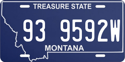 MT license plate 939592W